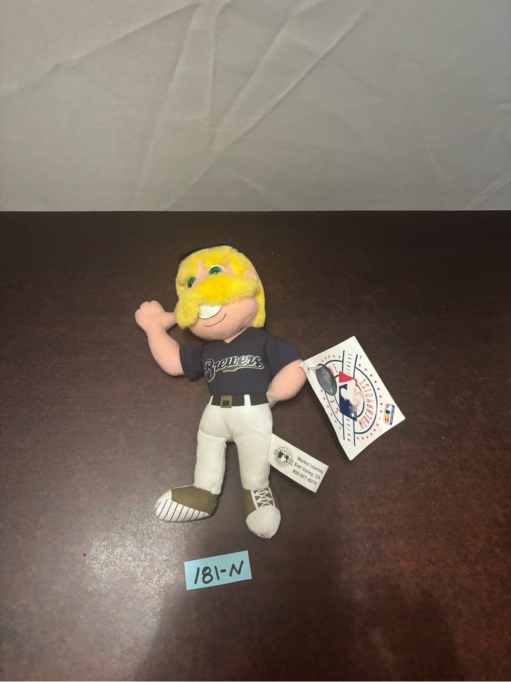 Milwaukee brewers mascot Bernie Brewer 8” plush doll collectible figure